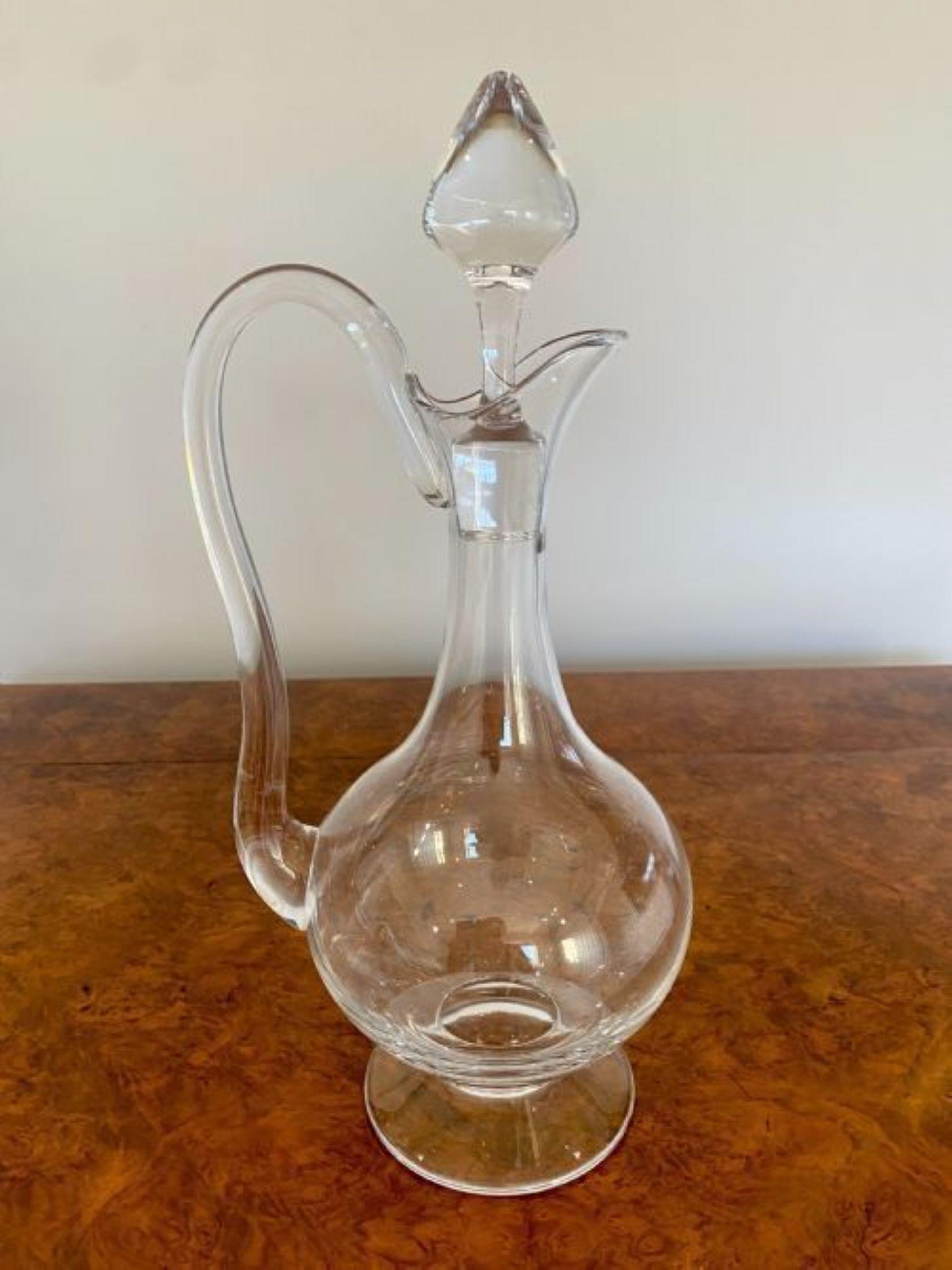 Antique Edwardian Quality Glass Decanter In Good Condition For Sale In Ipswich, GB