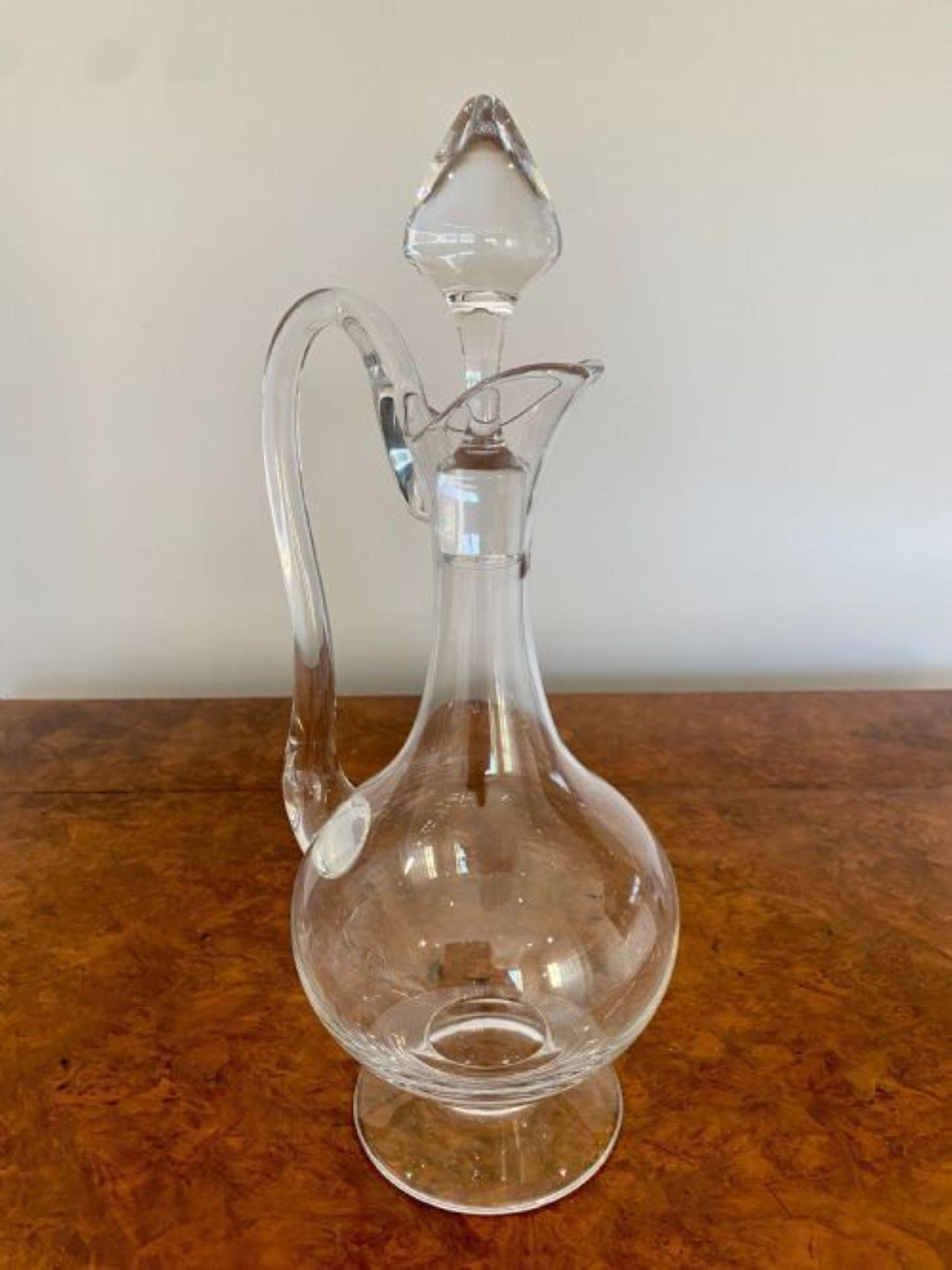 20th Century Antique Edwardian Quality Glass Decanter For Sale