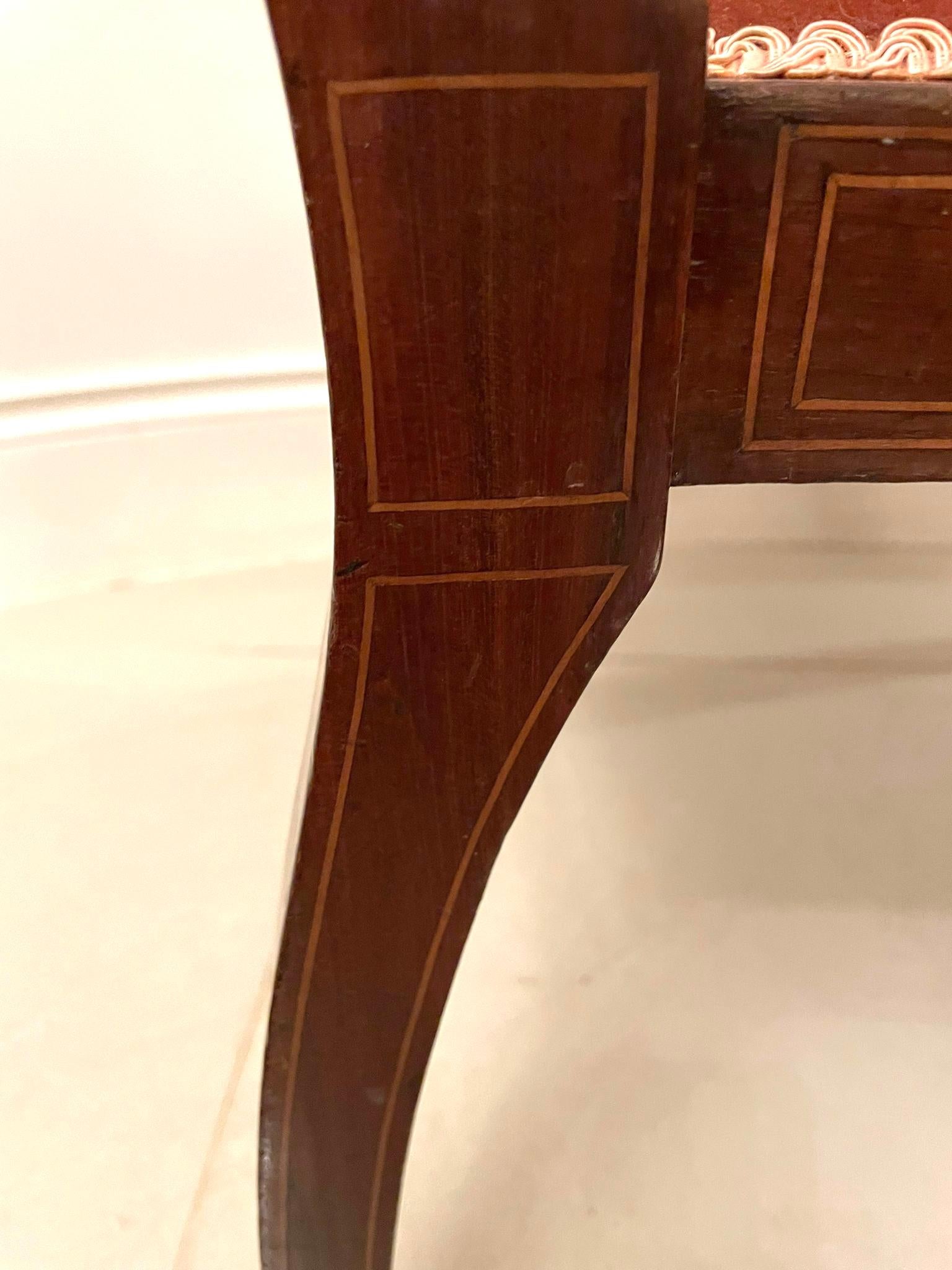 Antique Edwardian Quality Inlaid Mahogany Armchair 7