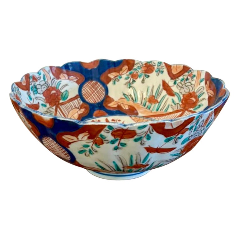 Bol japonais Imari ancien de qualité édouardienne en vente