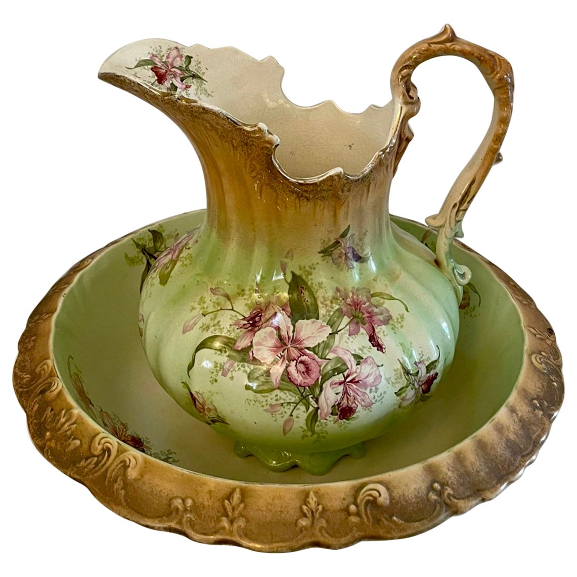 Antique Edwardian Quality Jug and Bowl Set
