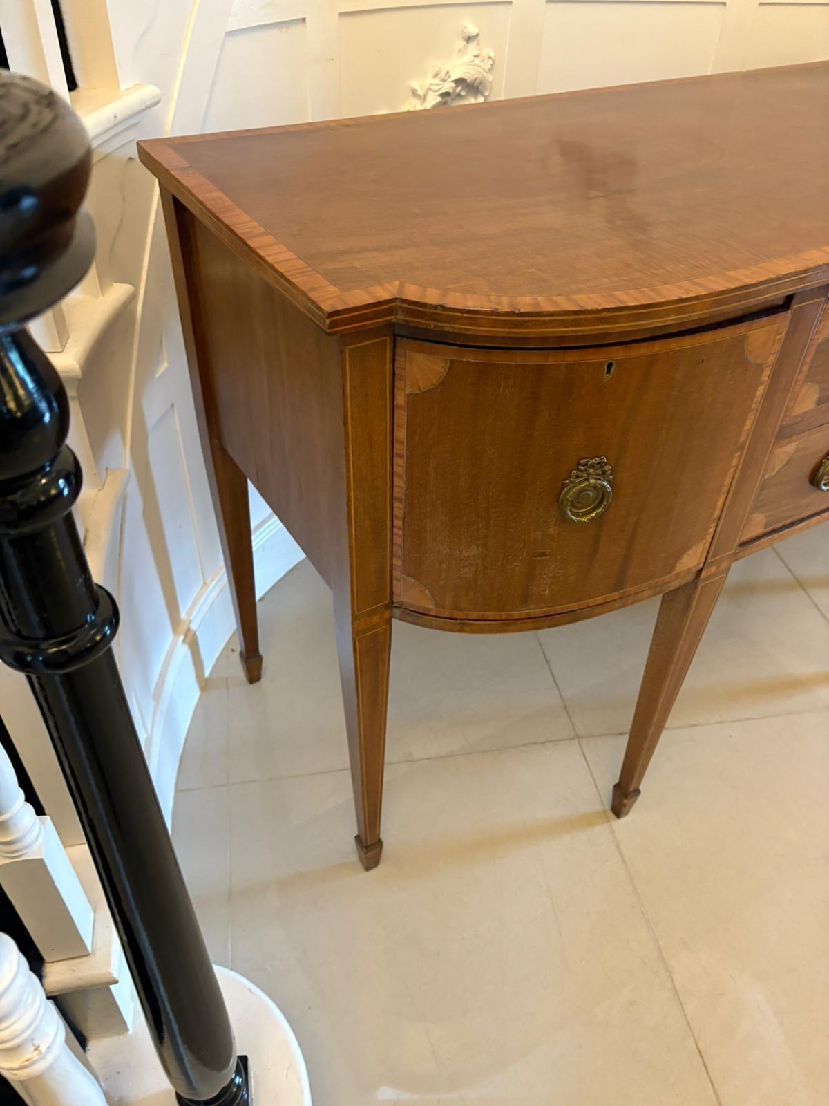 Antique Edwardian Quality Mahogany and Satinwood Crossbanded Sideboard For Sale 8