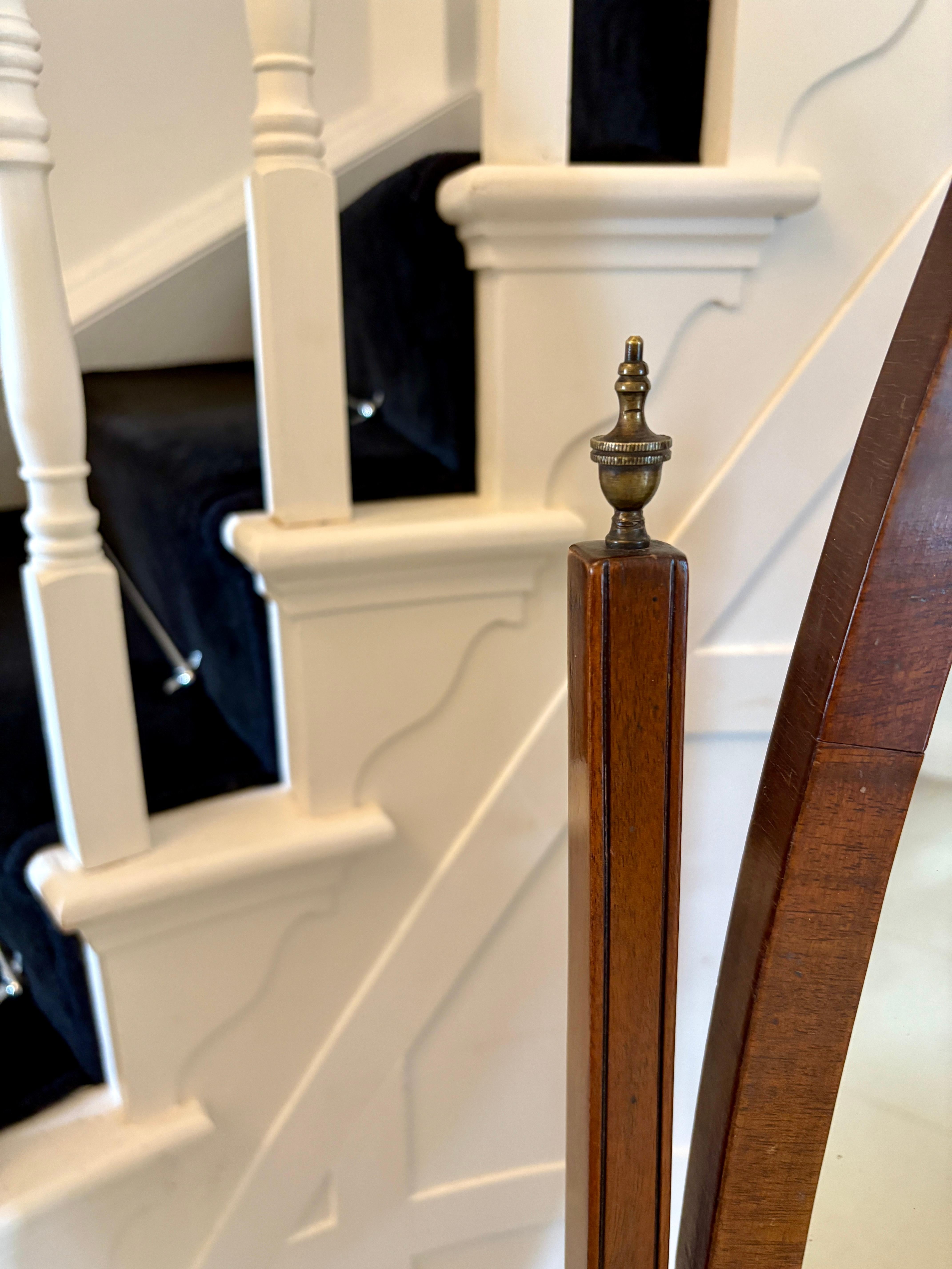 Antique Edwardian Quality Mahogany Cheval Mirror For Sale 5
