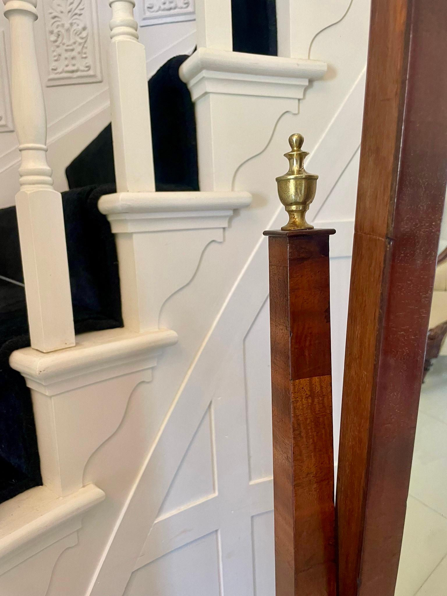 Antique Edwardian Quality Mahogany Free Standing Cheval Mirror 1