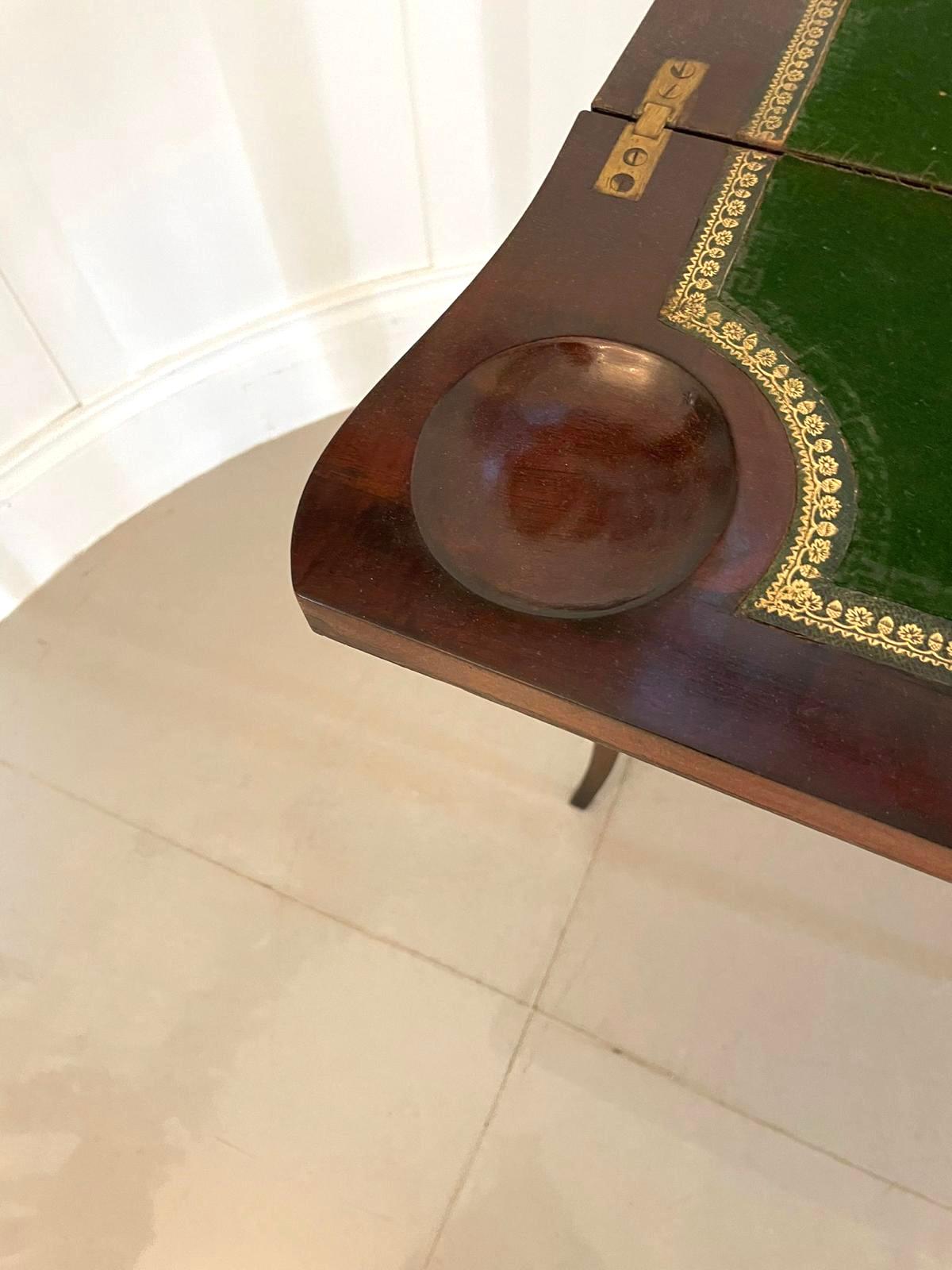 Antique Edwardian Quality Mahogany Hand Painted Card/Side Table  For Sale 5