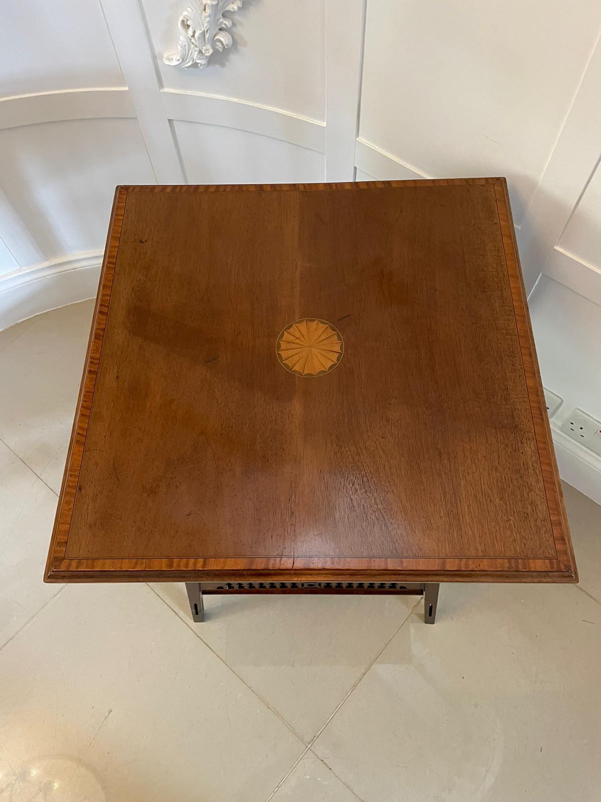 Antique Edwardian Quality Mahogany Inlaid Centre Table  In Good Condition For Sale In Suffolk, GB
