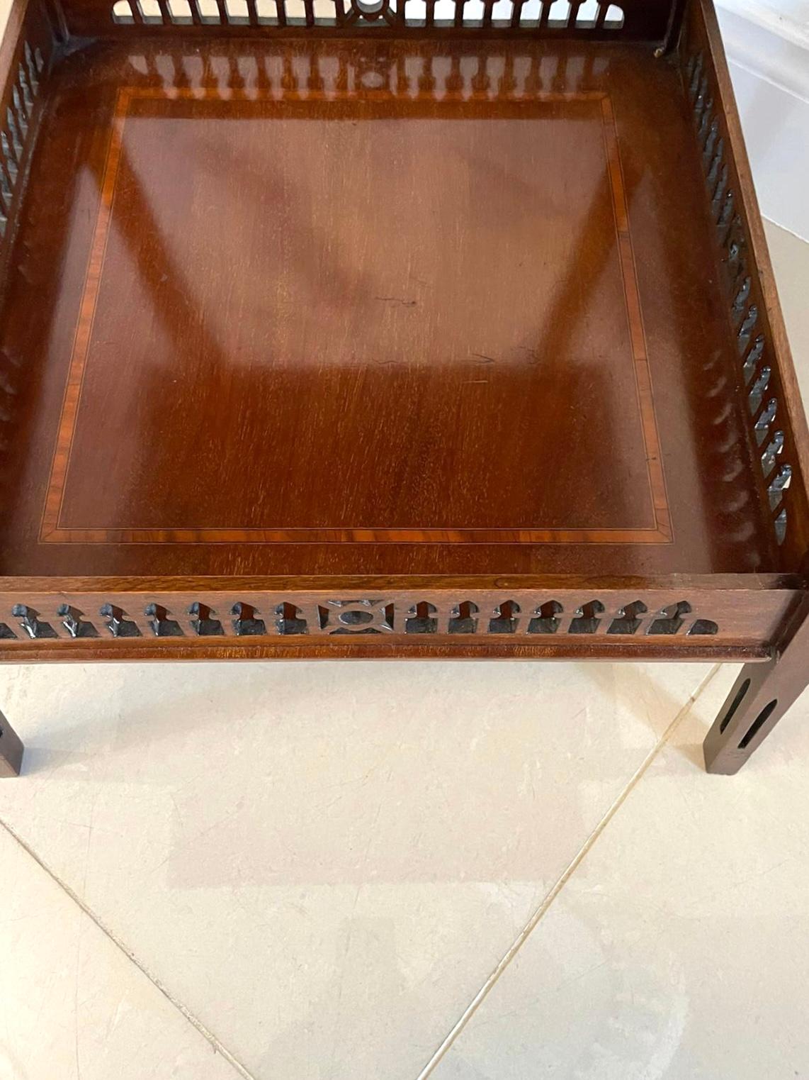 Antique Edwardian Quality Mahogany Inlaid Centre Table  For Sale 1