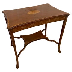 Antique Edwardian Quality Mahogany Inlaid Centre Table