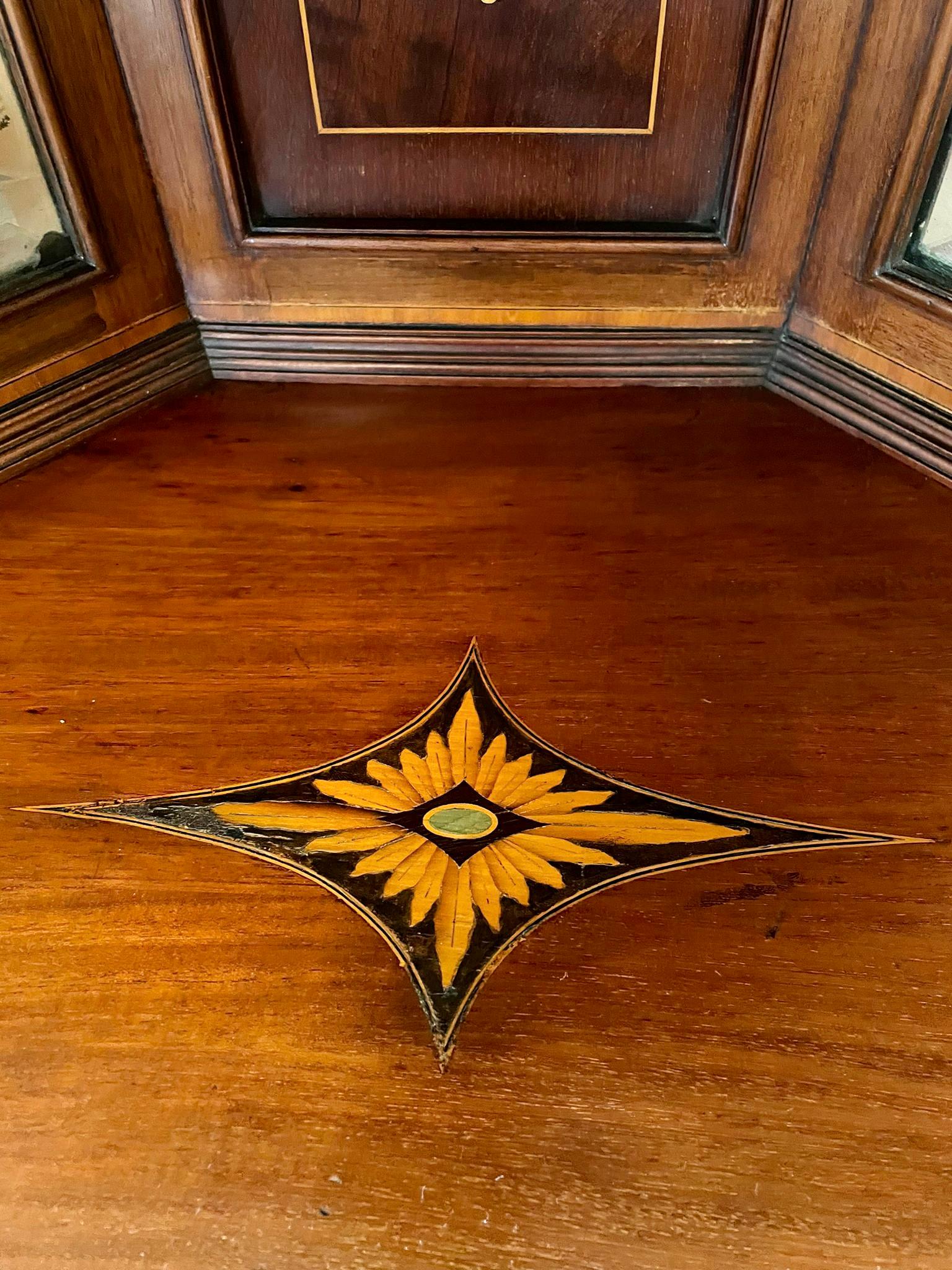 Antique Edwardian Quality Mahogany Inlaid Corner Display Cabinet For Sale 10