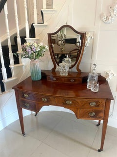Antique Edwardian Quality Mahogany Inlaid Dressing Table by James Shoolbred