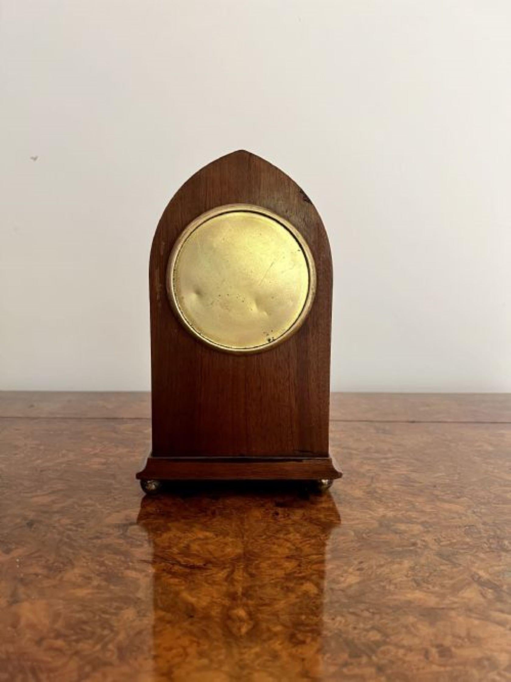 20th Century Antique Edwardian quality mahogany inlaid mantle clock  For Sale