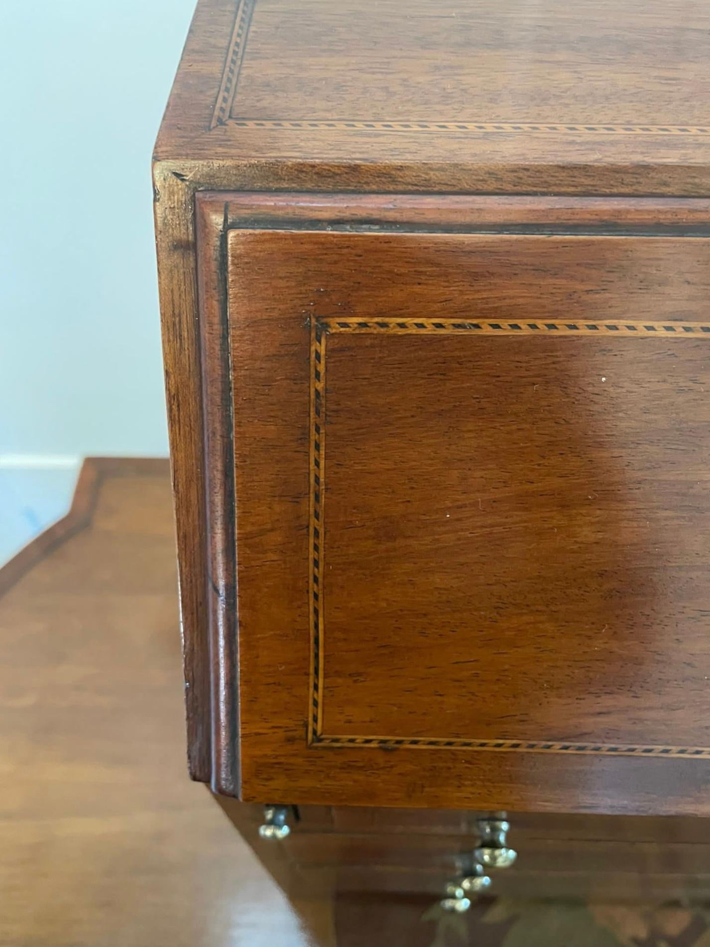 Antique Edwardian Quality Mahogany Inlaid Miniature Bureau 3