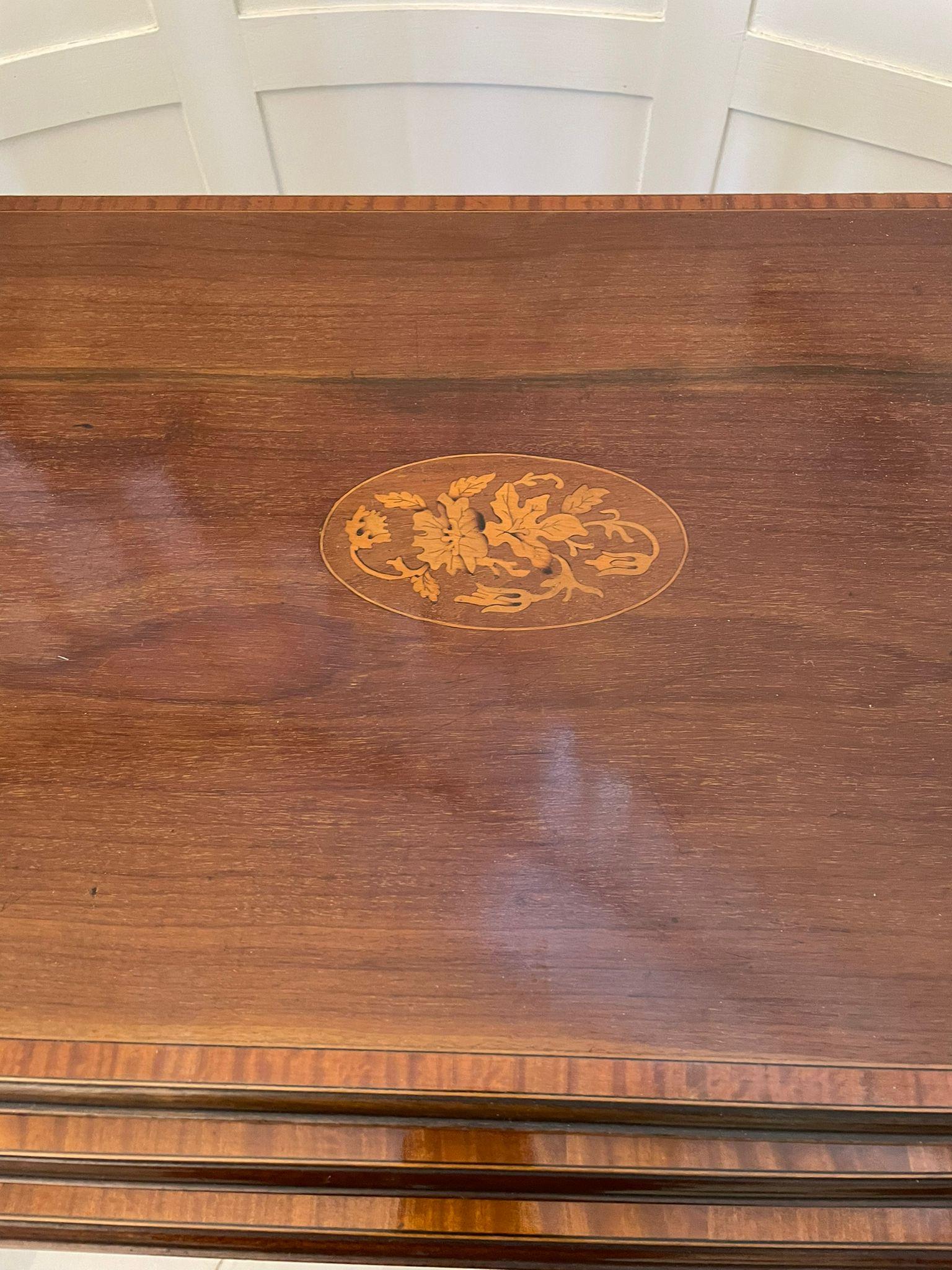 Antique Edwardian Quality Mahogany Inlaid Nest of Three Tables 4