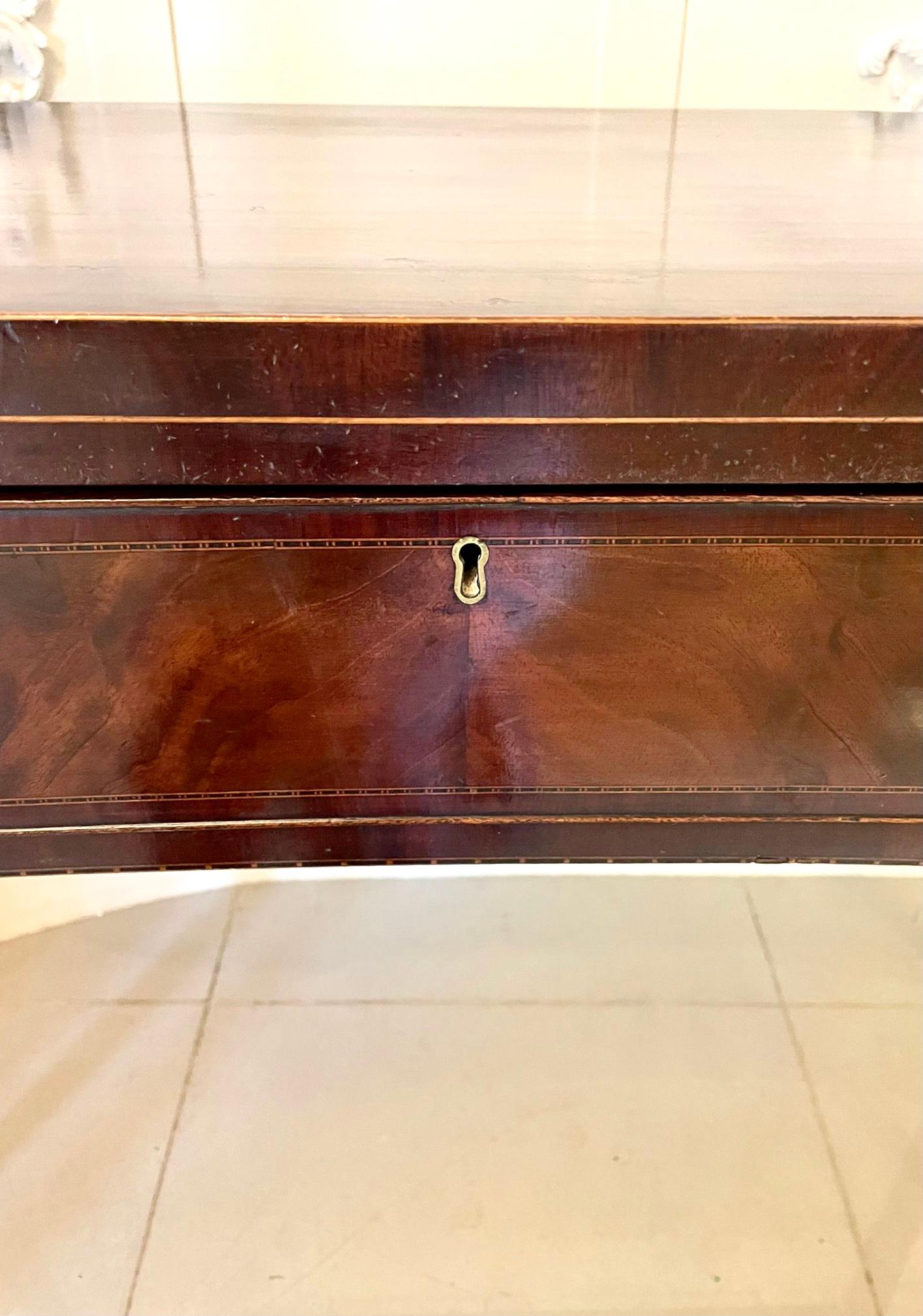 Antique Edwardian Quality Mahogany Inlaid Side Table In Good Condition In Suffolk, GB