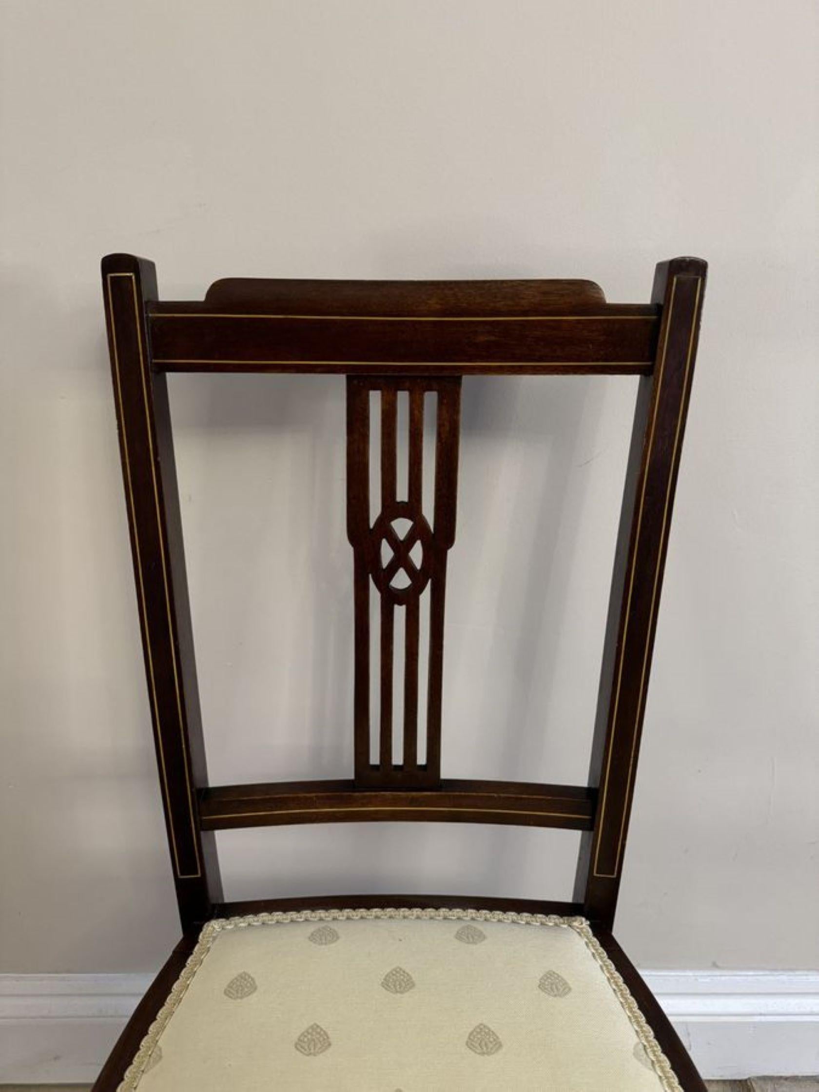 Antique Edwardian quality mahogany inlaid three piece suite In Good Condition For Sale In Ipswich, GB