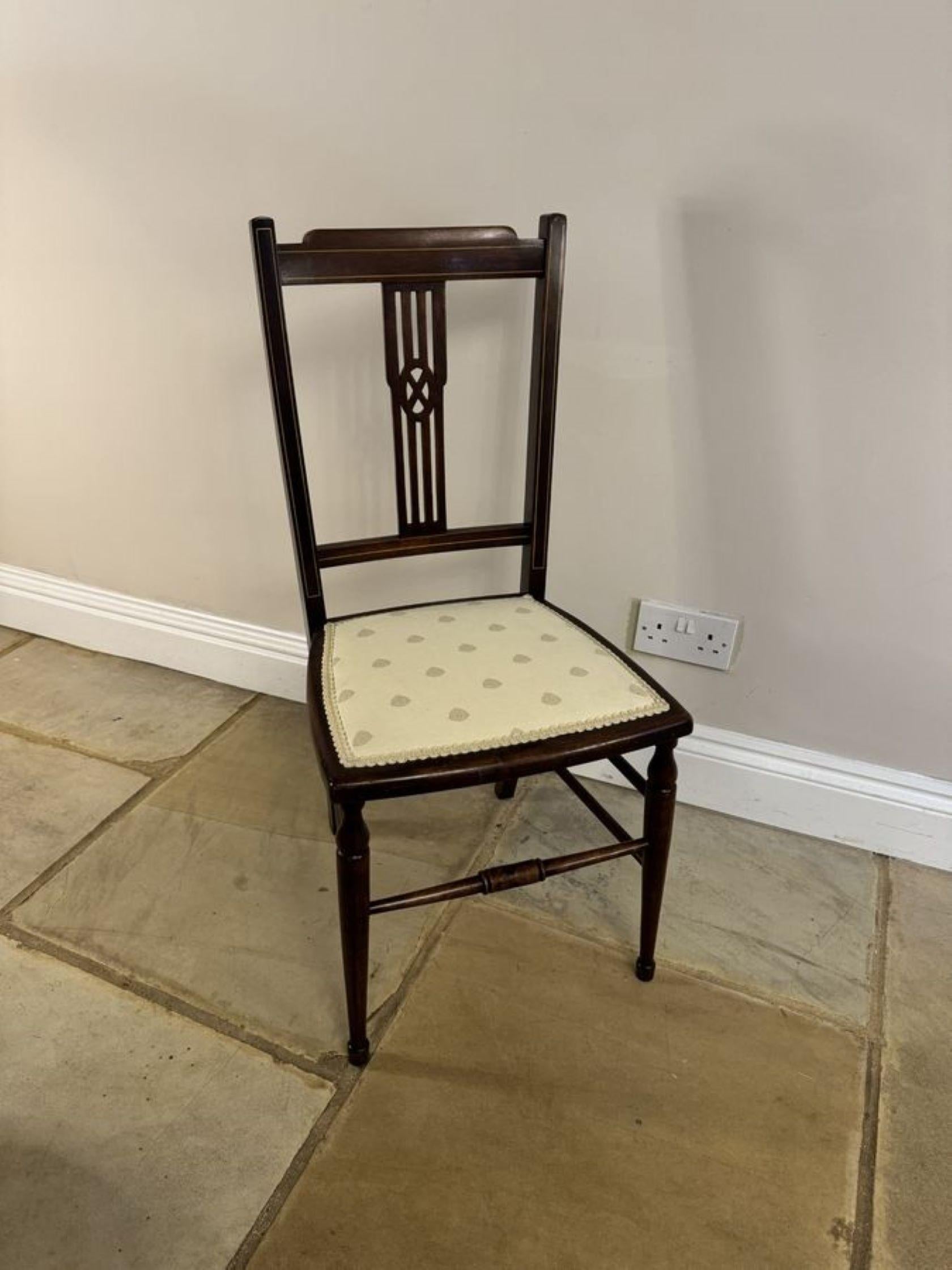 Antique Edwardian quality mahogany inlaid three piece suite For Sale 2