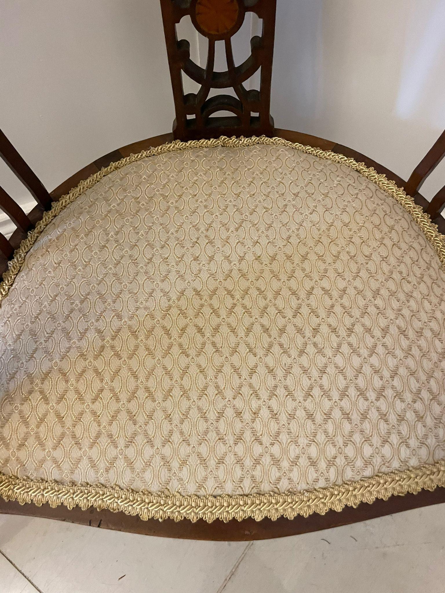 Silla de bañera antigua de caoba con incrustaciones de calidad eduardiana Otro en venta