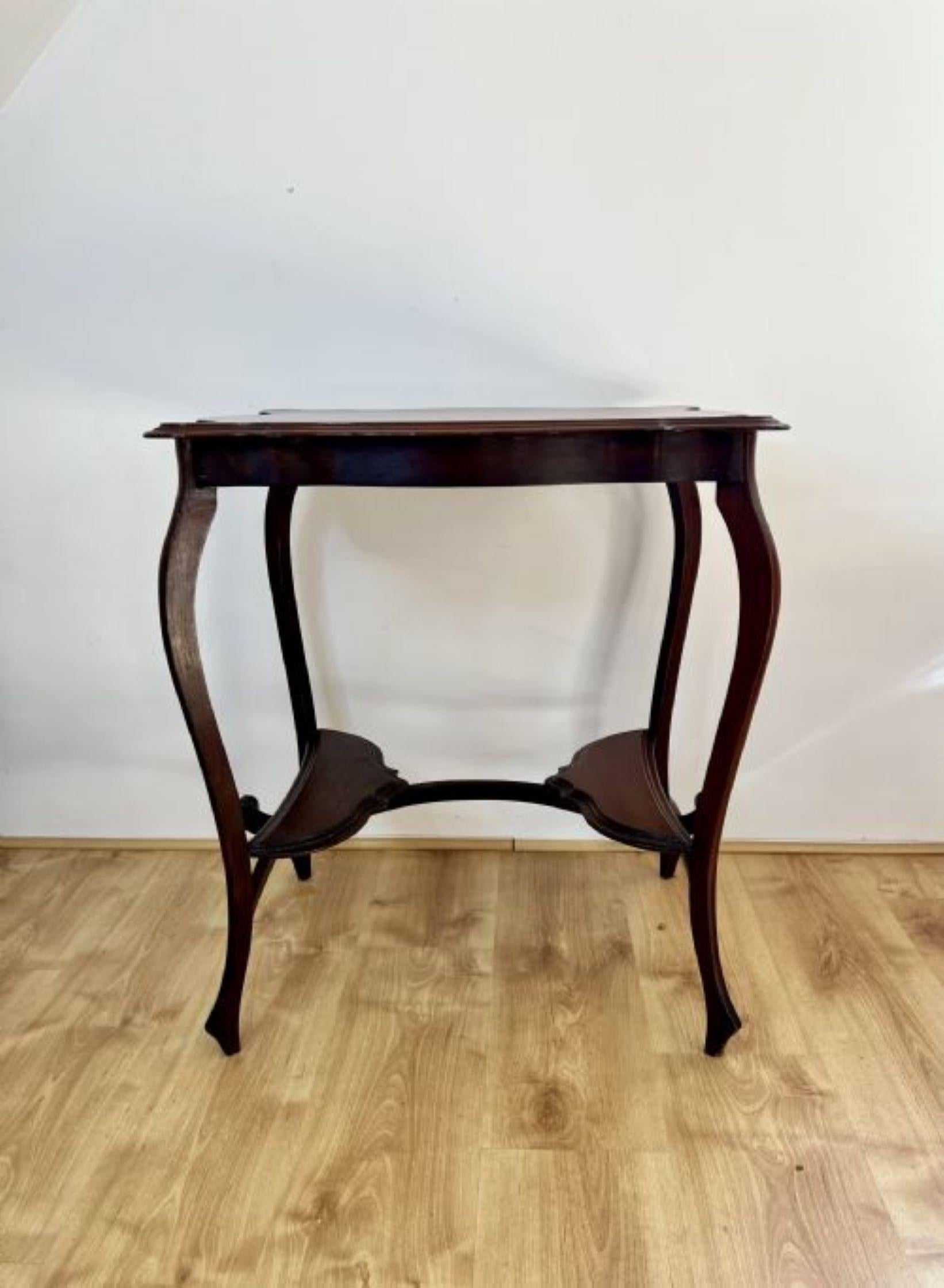 20th Century Antique Edwardian quality mahogany lamp table  For Sale
