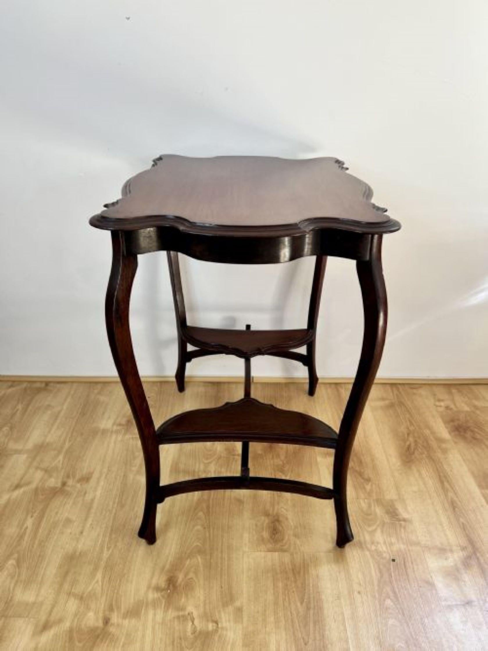 Mahogany Antique Edwardian quality mahogany lamp table  For Sale
