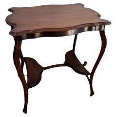 Antique Edwardian quality mahogany lamp table 
