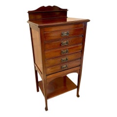 Antique Edwardian Quality Mahogany Music Chest