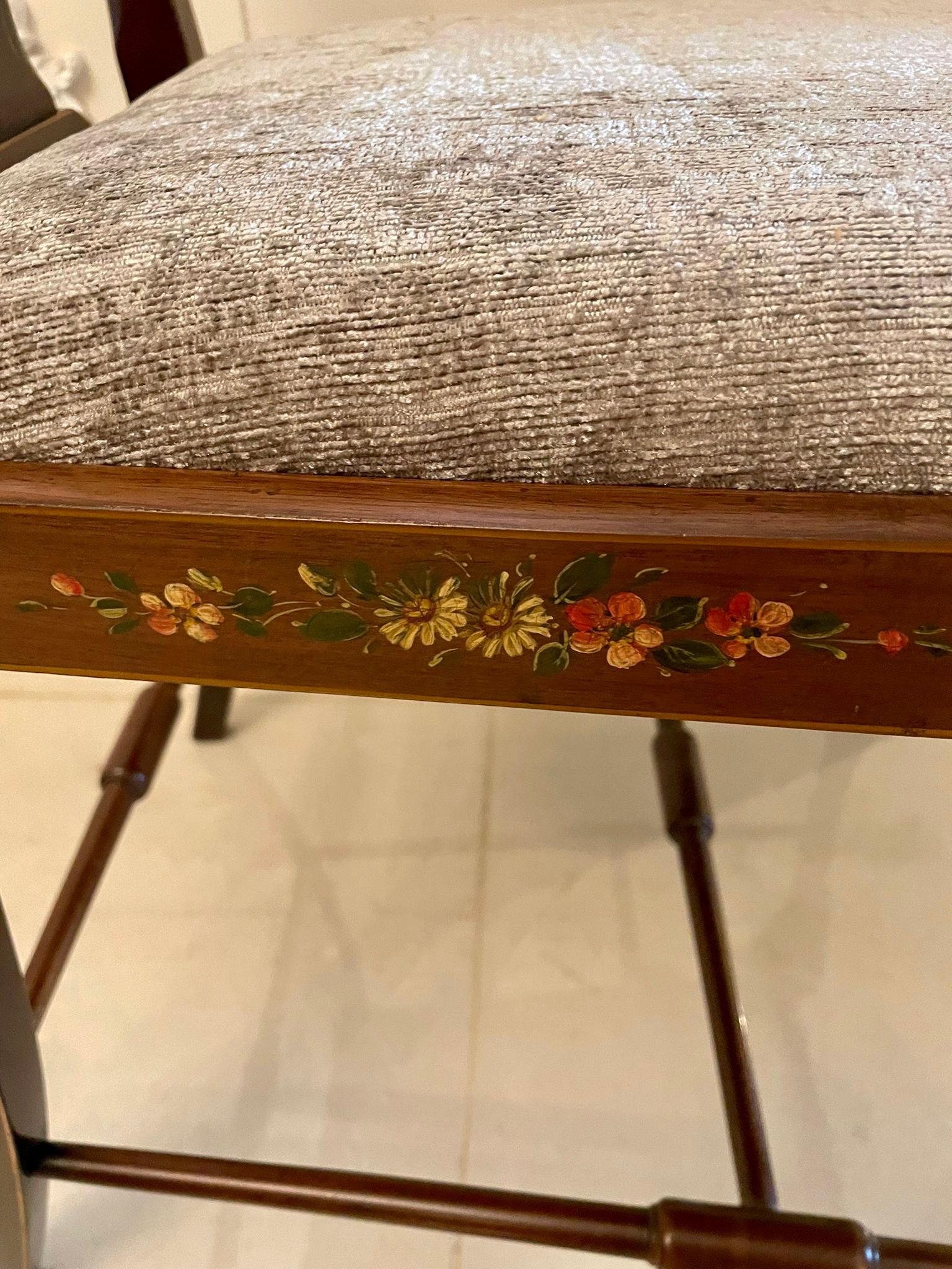 Antike Edwardian Qualität Mahagoni Original dekoriert Schreibtischstuhl im Angebot 5