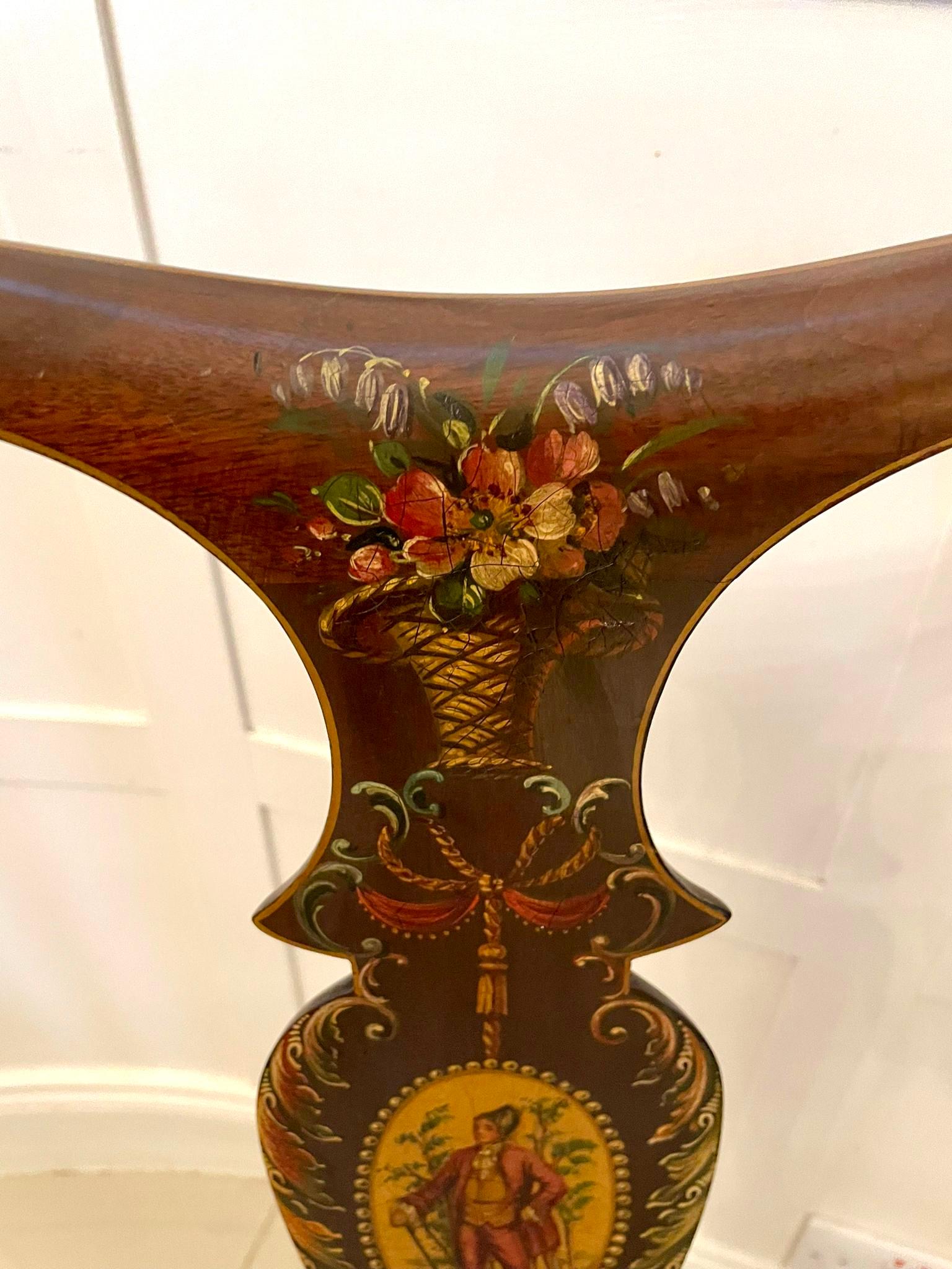 Antike Edwardian Qualität Mahagoni Original dekoriert Schreibtischstuhl im Angebot 1