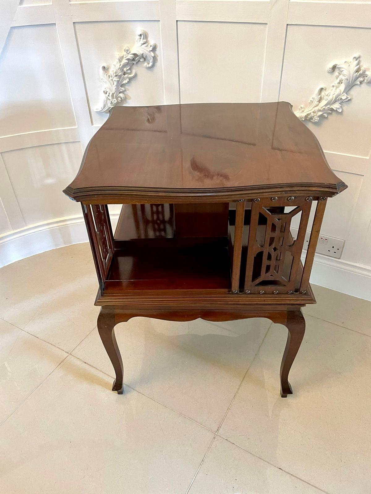 Antique Edwardian Quality Mahogany Revolving Bookcase  For Sale 1