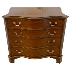 Antique Edwardian Quality Mahogany Serpentine Shaped Chest of 4 Drawers