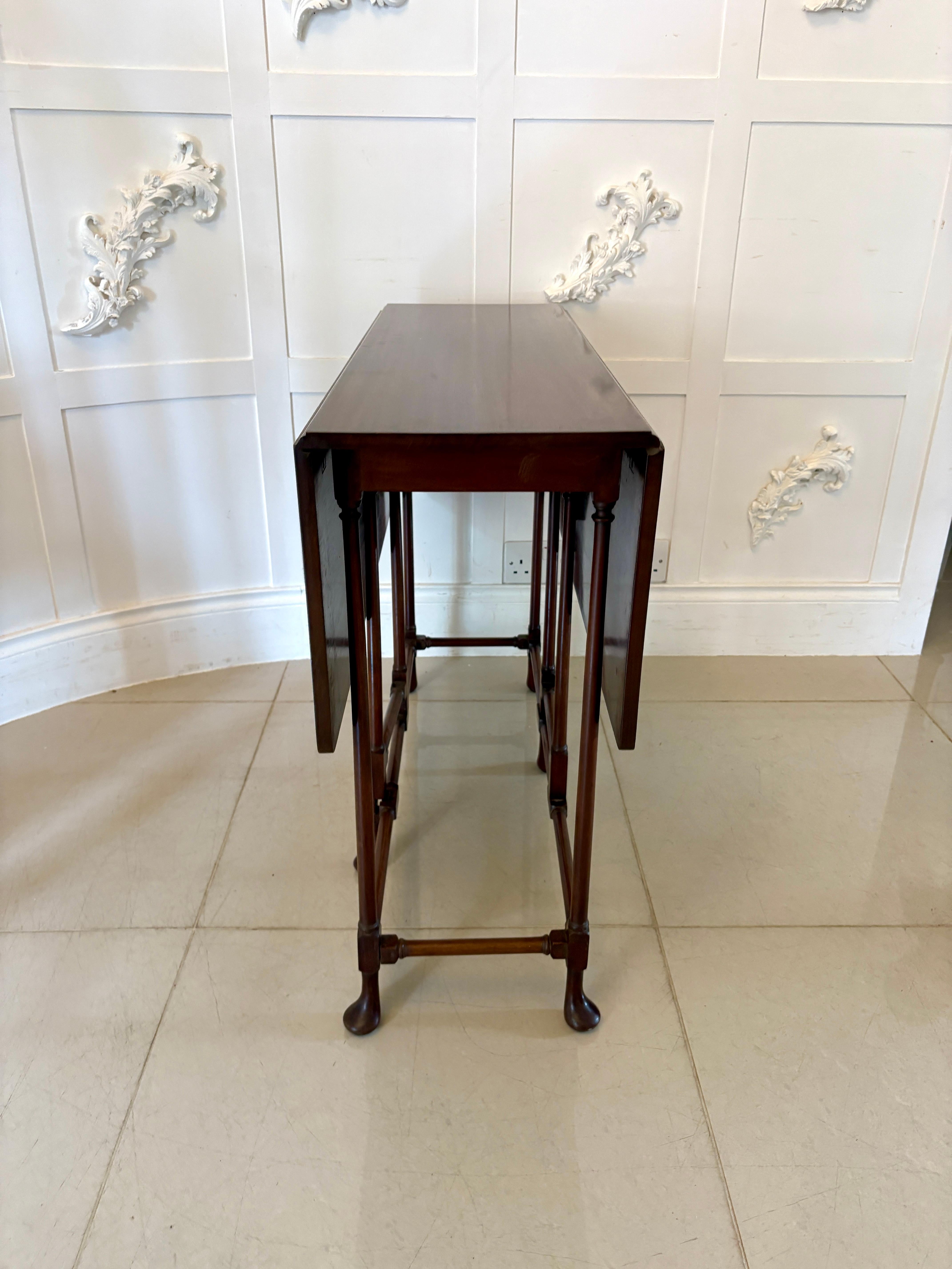 Antigua Mesa de Caoba de Calidad Eduardiana con Pata de Araña y Hoja Caída Otro en venta