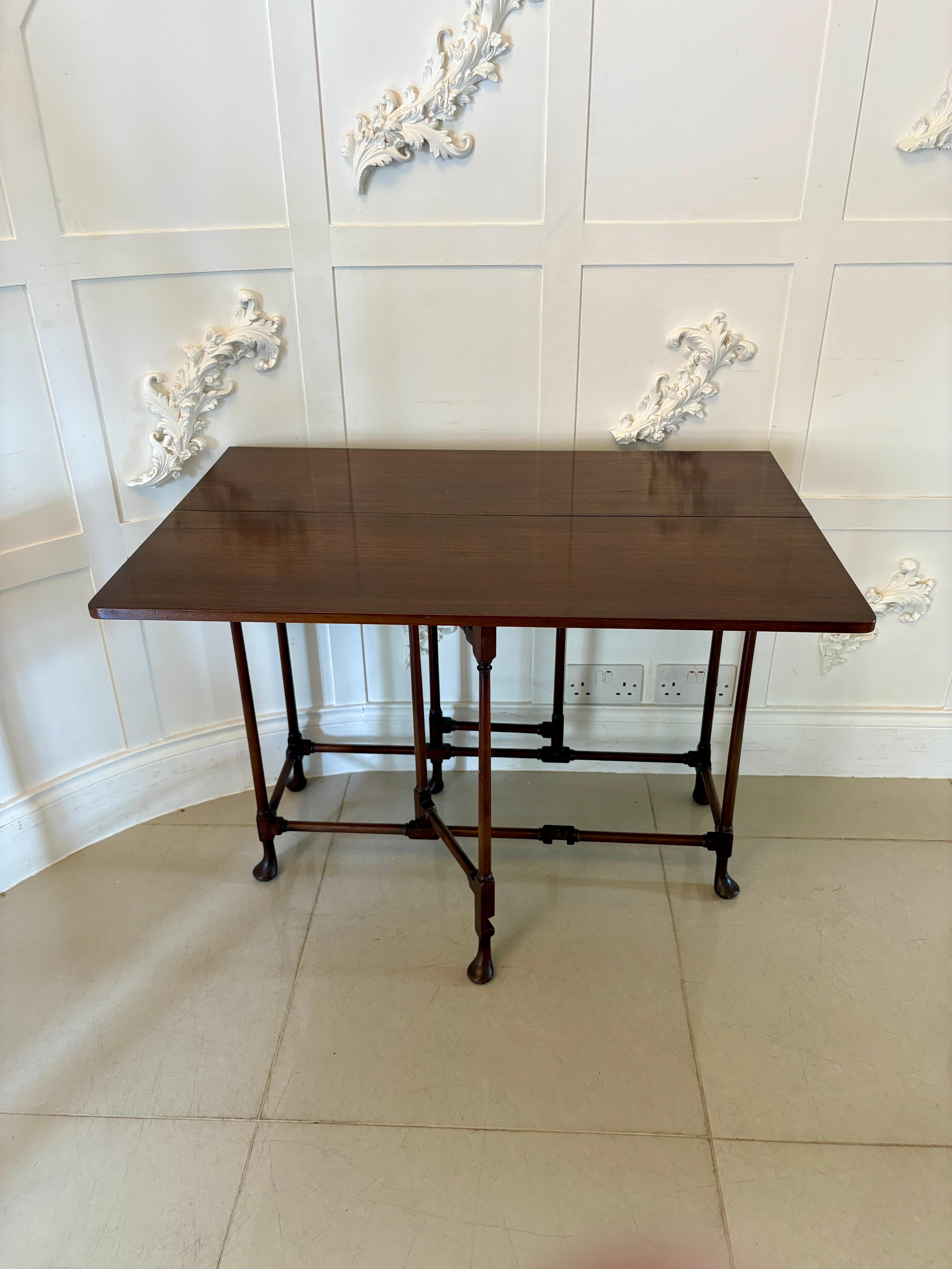 Antigua Mesa de Caoba de Calidad Eduardiana con Pata de Araña y Hoja Caída en venta 2