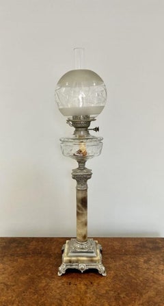 Antique Edwardian quality oil lamp