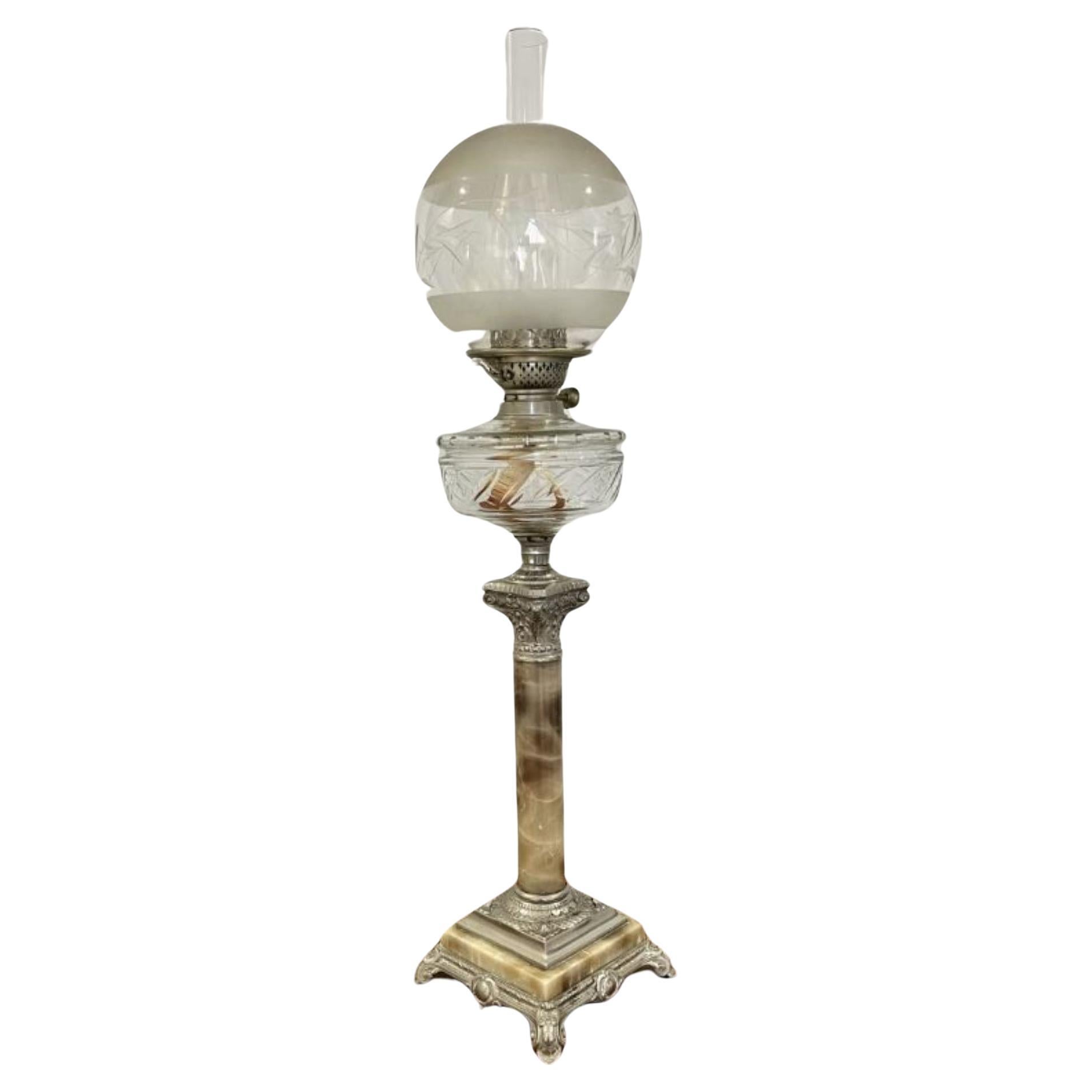 Antike Öllampe in edwardianischer Qualität 