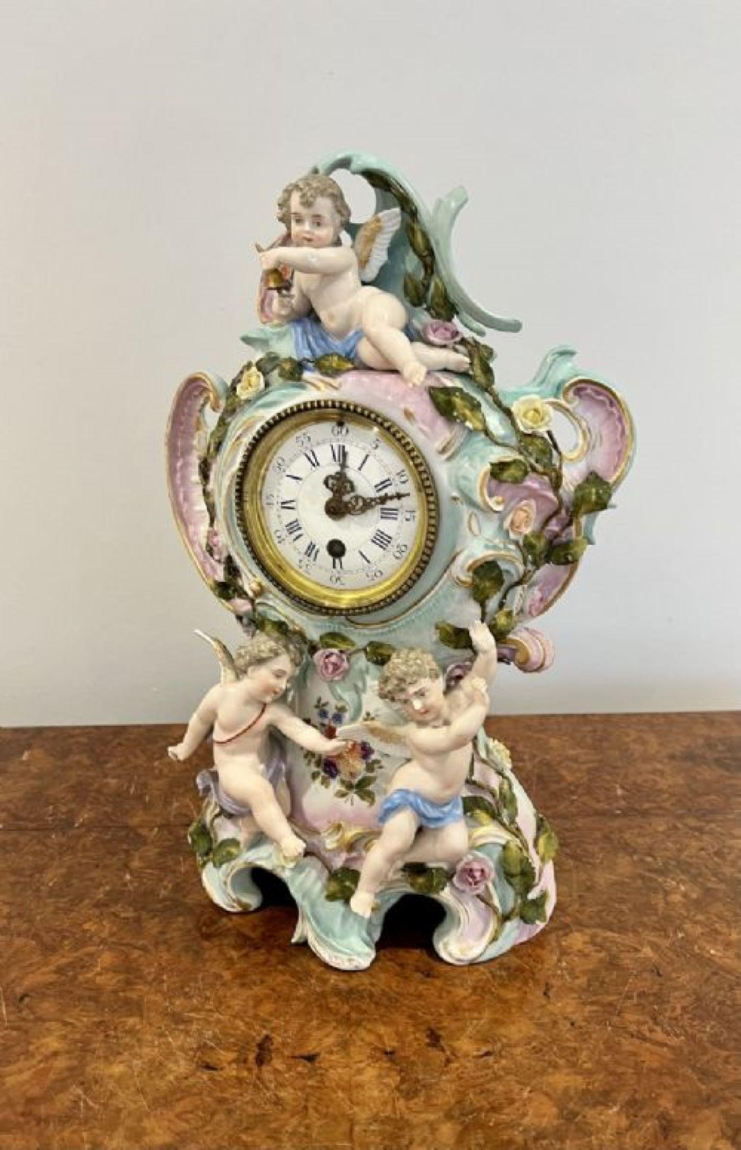 antique porcelain mantel clocks