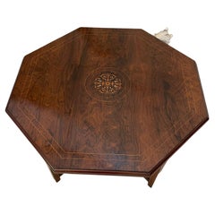 Antique Edwardian Quality Rosewood Inlaid Coffee Table