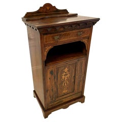 Antiker Beistellschrank aus Palisanderholz mit Intarsien in edwardianischer Qualität