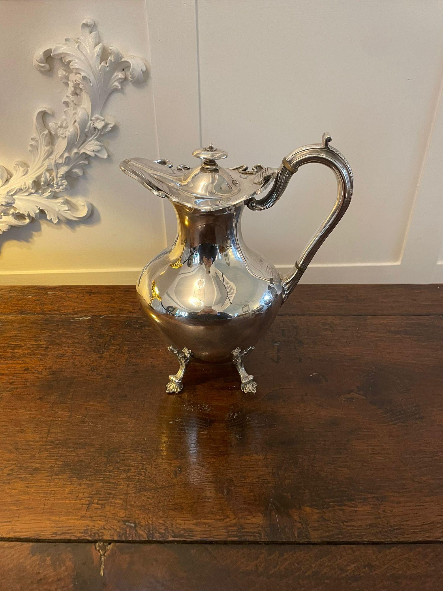 English Antique Edwardian Quality Silver Plated 4 Piece Tea Set For Sale