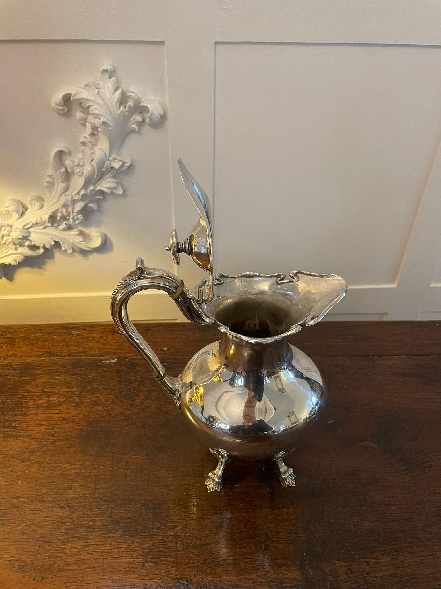 20ième siècle Service à thé 4 pièces antique en métal argenté de qualité édouardienne en vente