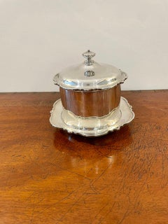 Antique Edwardian Quality Silver Plated Biscuit Barrel
