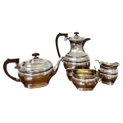Used Edwardian quality silver plated four piece tea set
