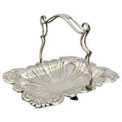 Antik Edwardian Qualität versilbert verzierten Kuchen Korb