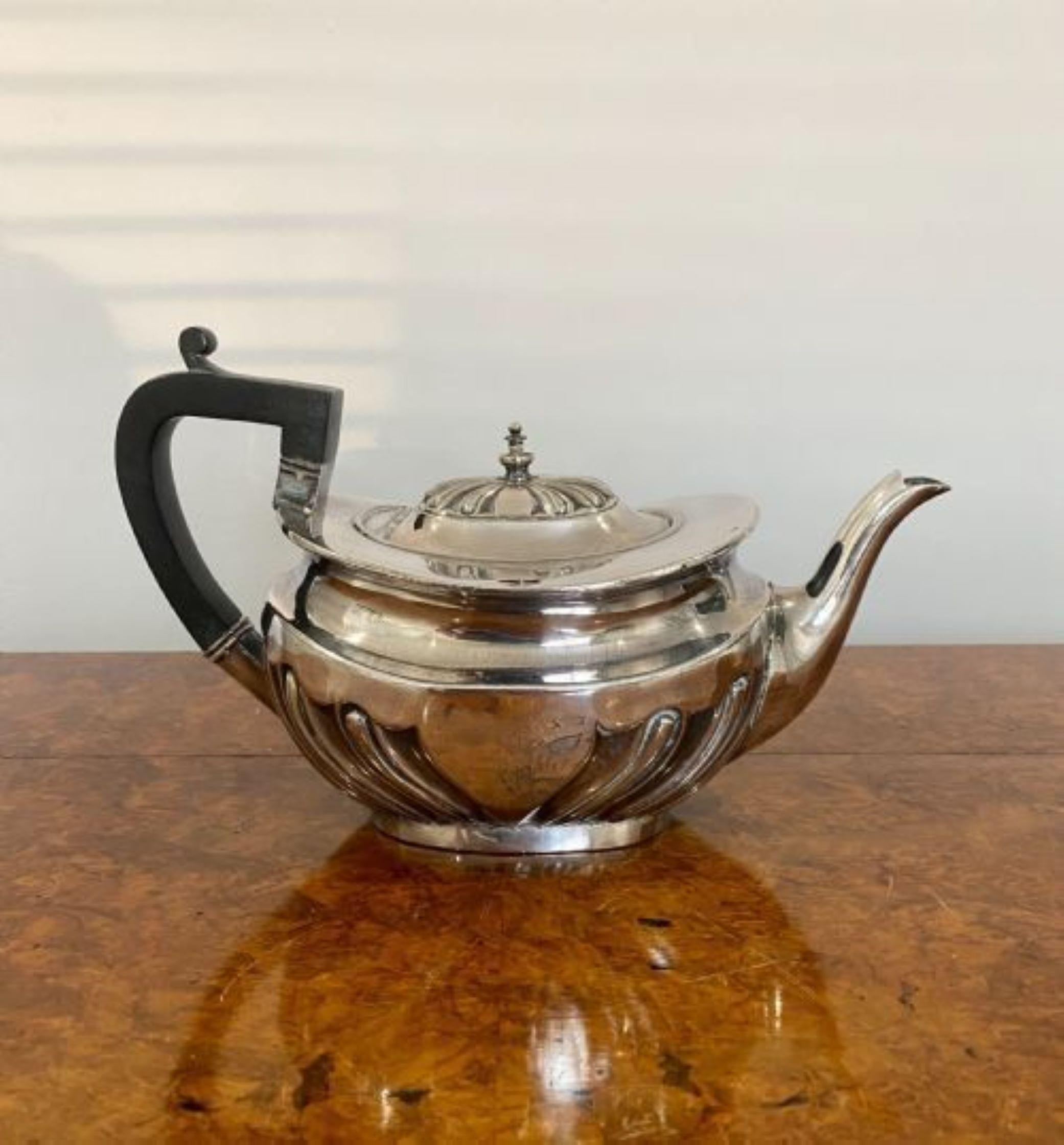 20th Century Antique Edwardian Quality Silver Plated Tea Set For Sale