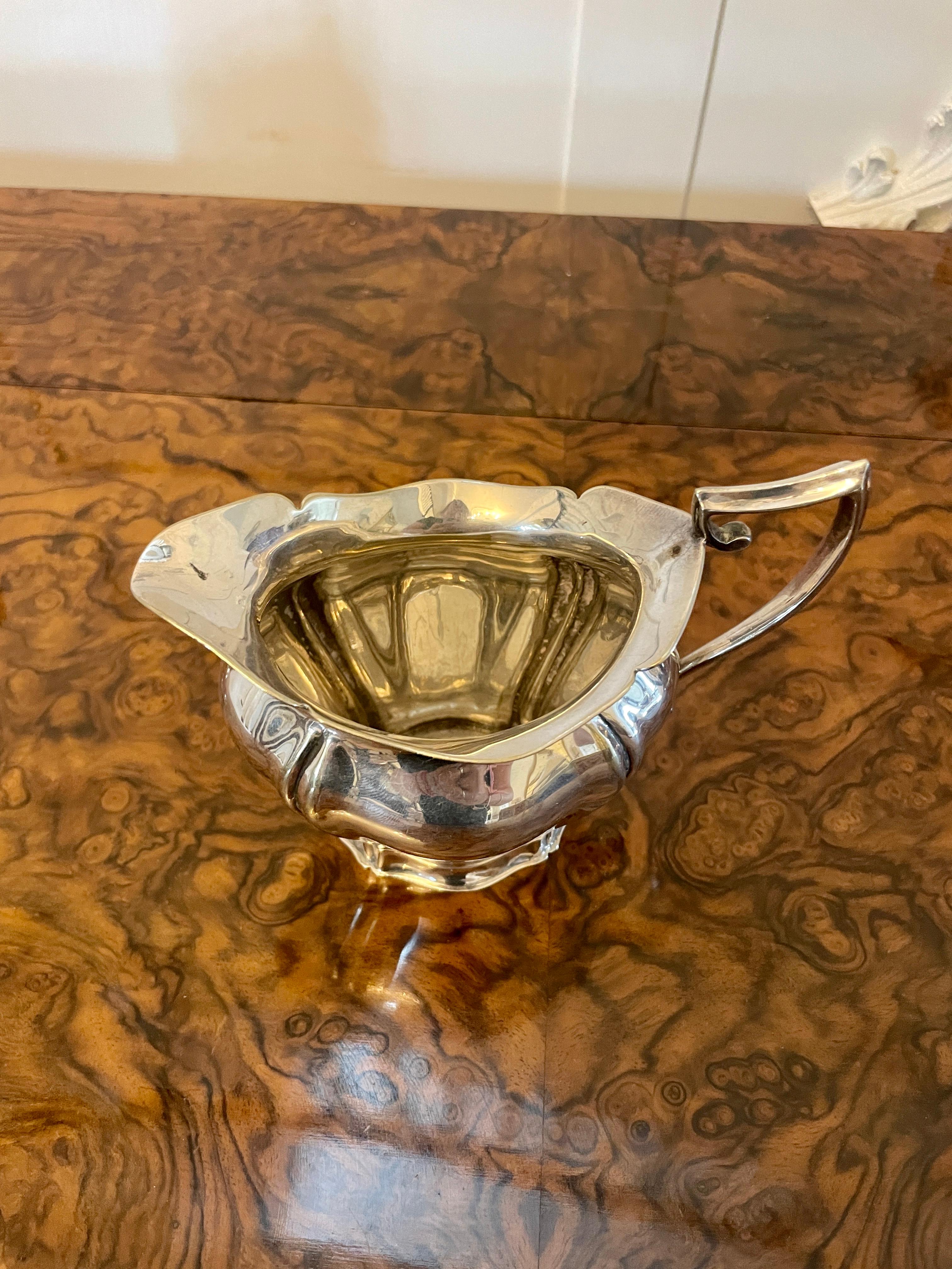 Antique Edwardian Quality Silver Plated Tea Set For Sale 3