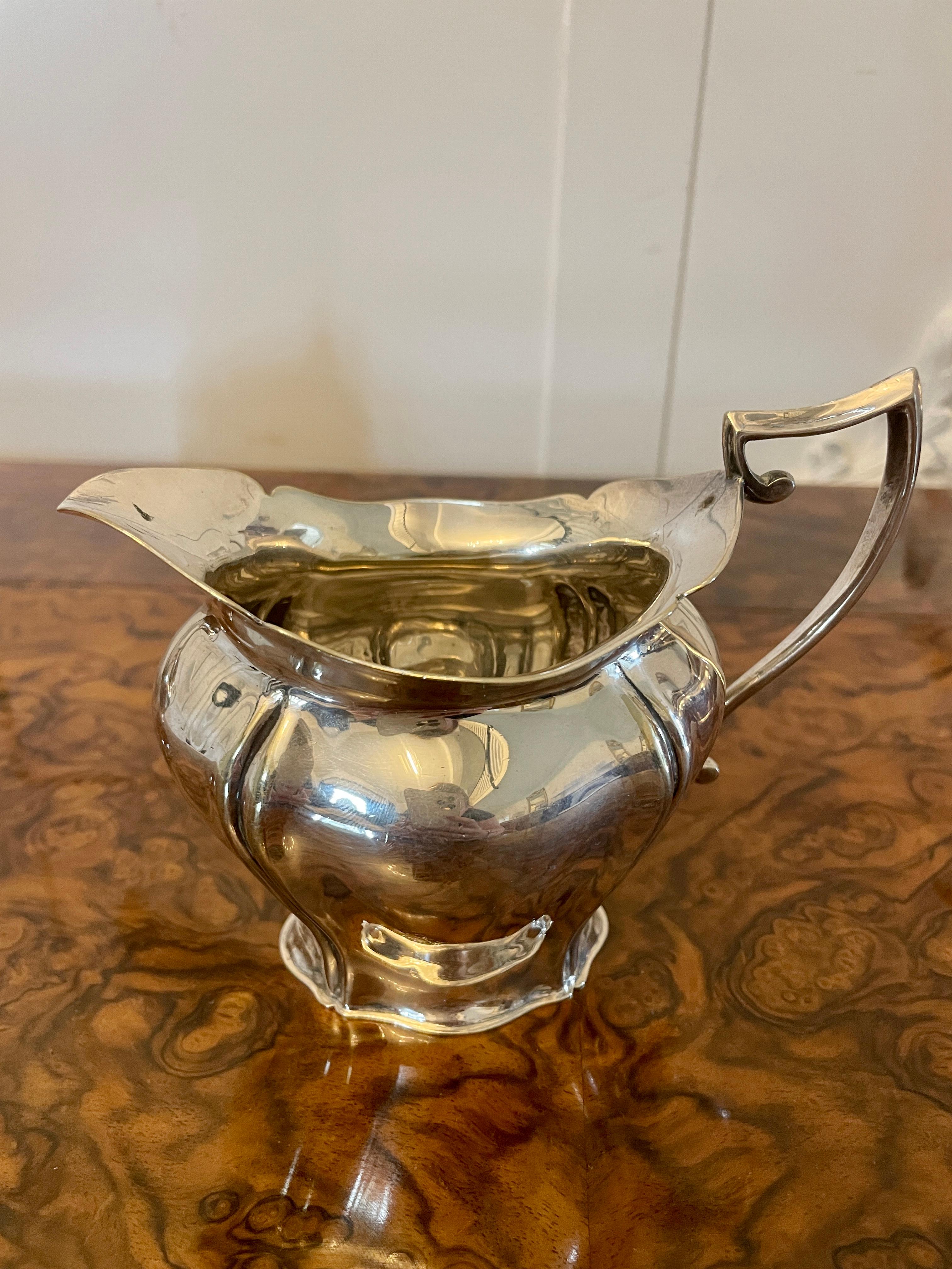 Antique Edwardian Quality Silver Plated Tea Set For Sale 4