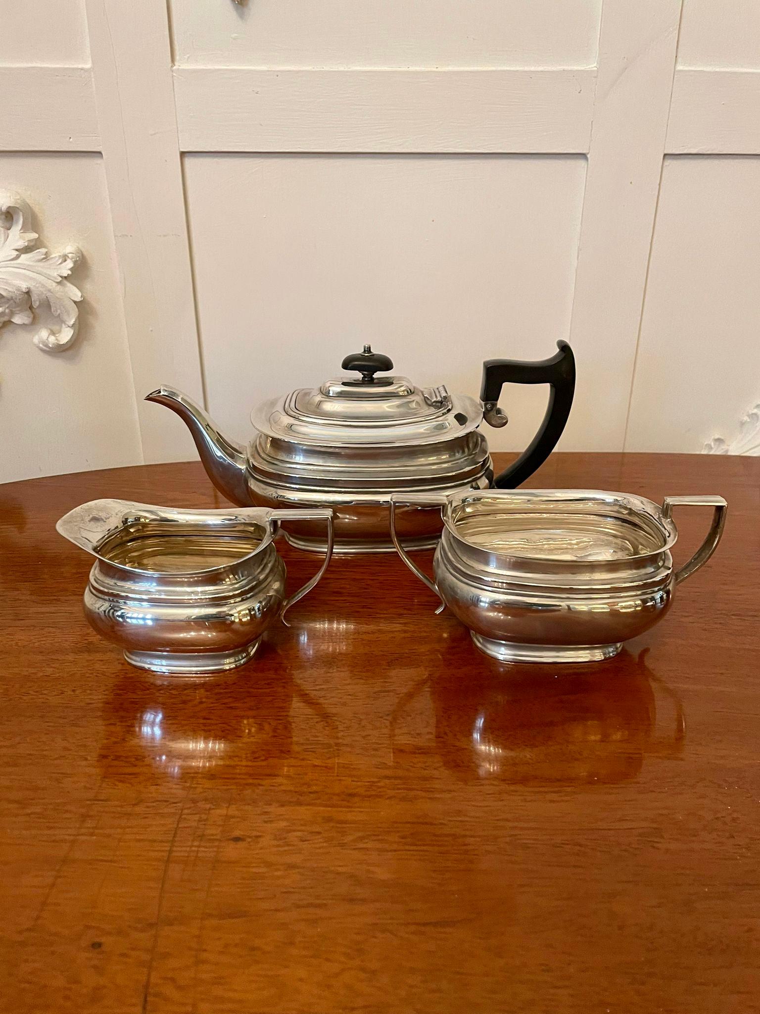 Antique Edwardian Quality Silver Plated Tea Set Stamped Goldsmiths & Silversmith For Sale 2