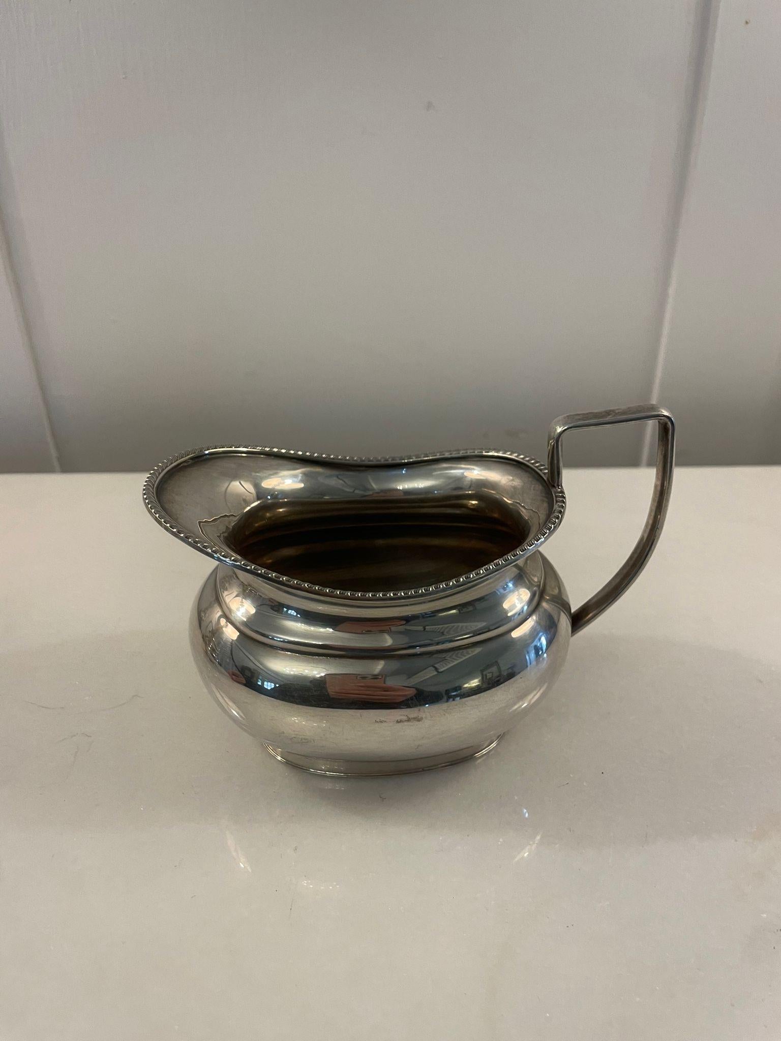 Antique Edwardian Quality Silver Plated Three Part Tea Set For Sale 7