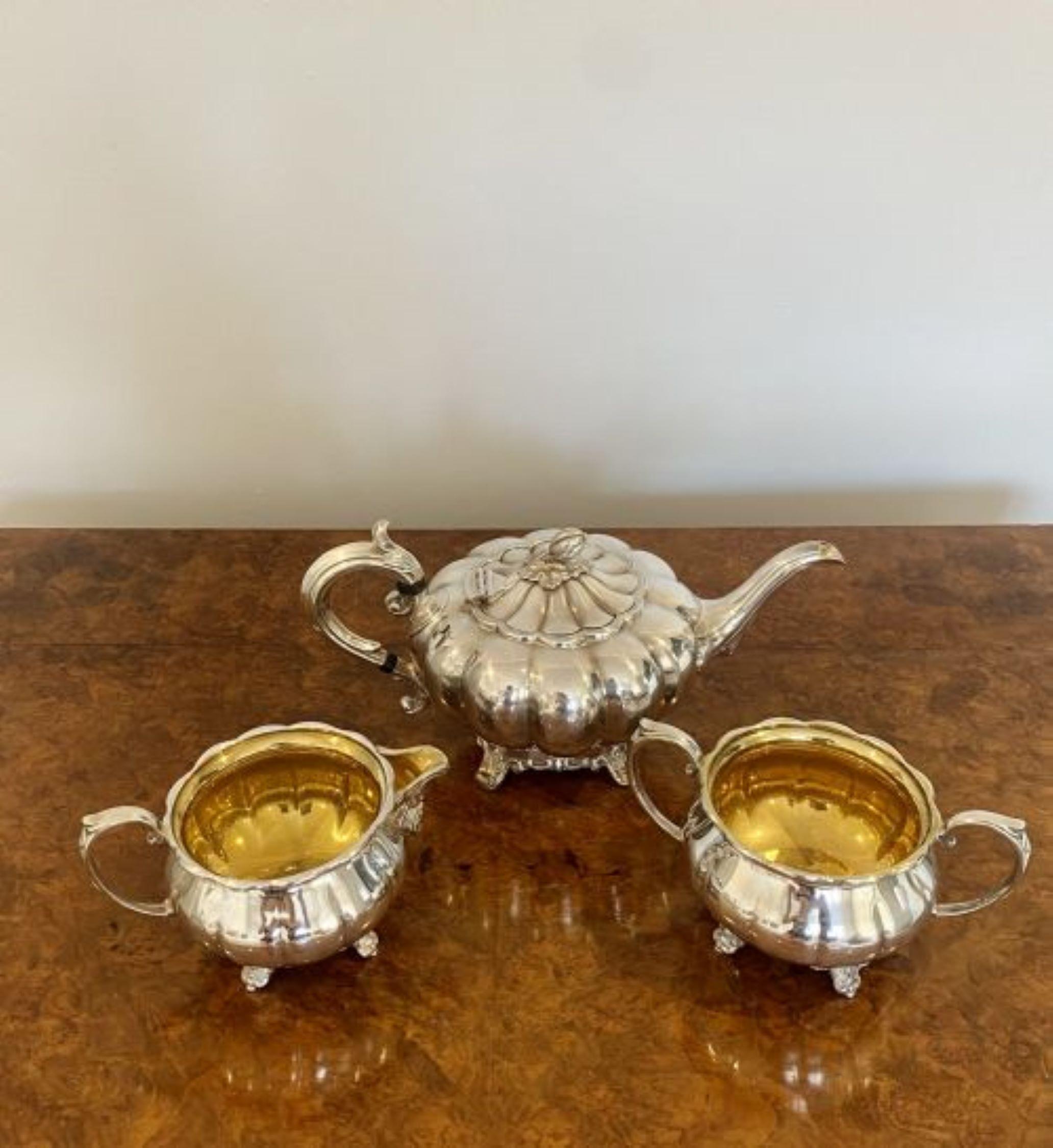 silver on copper tea set markings