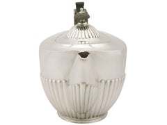 Antique Edwardian Queen Anne Style Sterling Silver Teapot