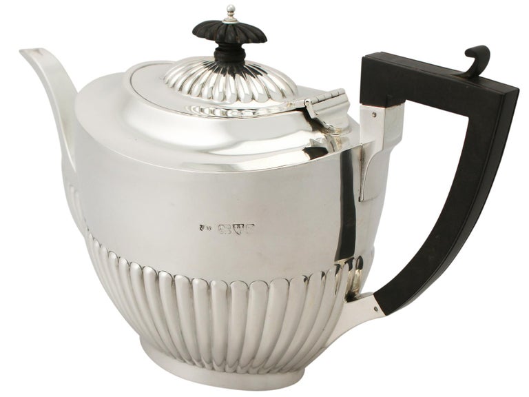 Antique Edwardian Queen Anne Style Sterling Silver Teapot at 1stDibs