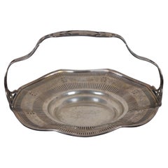 Antique Edwardian Reticulated Gorham Sterling Silver Bread Cake Bridal Basket